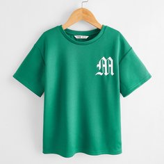 буква Повседневный футболки для мальчиков Shein