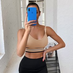 Спортивный бюстгальтер средней поддержки Shein