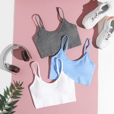 3 пакета спортивный бюстгальтер сильной поддержки Shein
