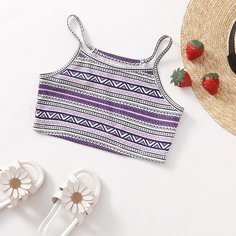 Майка с графическим принтом для девочек Shein