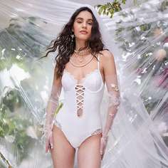 Слитный купальник на косточках Shein