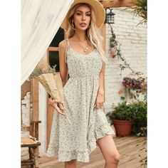 узел цветочный Бохо Платье Shein