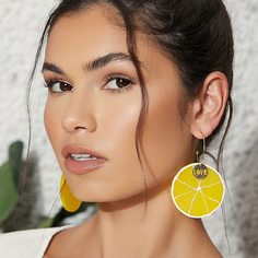 Серьги-подвески в форме лимона Shein