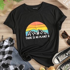 Лозунг Повседневный Футболки Shein