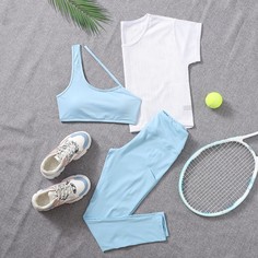 с карманами Спортивный комплектный костюм Shein
