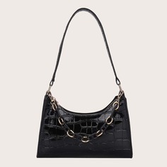 На цепочке Крокодил Элегантный Сумка Shein