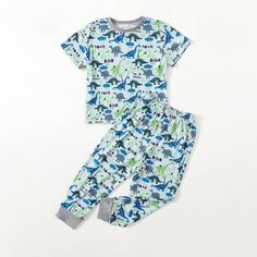 Мультяшный принт милый Домашняя одежда для мальчиков Shein