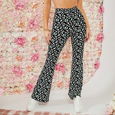 цветочный Повседневный Брюки Shein