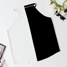 Контрастный цвет Повседневный Размера плюс жилет Shein