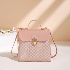 Регулируемый Со цветочками Модный Рюкзак Shein