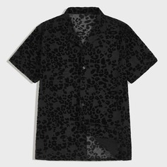 Мужская леопардовая сетчатая рубашка Shein
