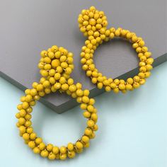 Круглые серьги-подвески из бус Shein