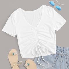 Короткий топ на кулиске Shein