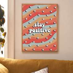 Стенная живопись с текстовым принтом без рамки Shein