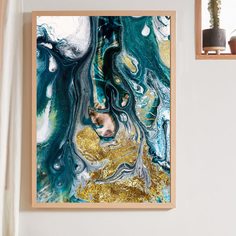 Абстрактная картины в интерьере без рамки Shein