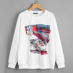 Графические изображения Повседневный Свитшоты Shein