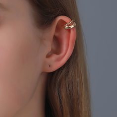 Однотонные серьги-каффы Shein