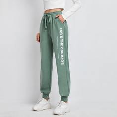 Джоггеры из хлопка на кулиске Shein