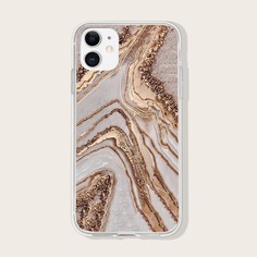 Чехол для iPhone с мраморным узором Shein