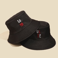 2шт шляпа с текстовой вышивкой для пар Shein