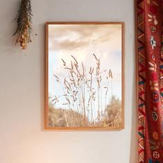 Стенная живопись с принтом пшениц без рамки Shein