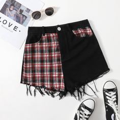 Шорты в клетку Shein