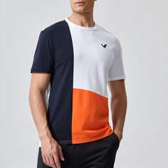 Мужская контрастная футболка с принтом птицы Shein