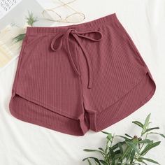 Трикотажные асимметричные шорты размера плюс Shein