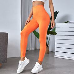 Короткие леггинсы с высокой талией Shein
