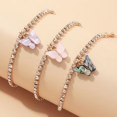 3шт браслет с бабочкой Shein