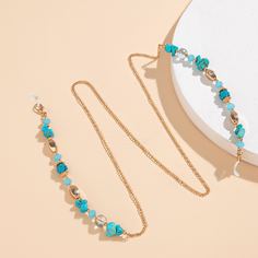 Цепочка для очков с бирюзой Shein