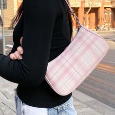 Сумка-багет в клетку Shein