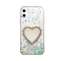 Блестящий чехол для телефона с зеркалом Shein