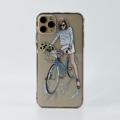 Прозрачный чехол для телефона с узором девушки Shein