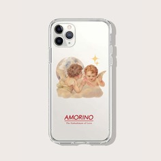 Прозрачный чехол для телефона с узором ангела Shein