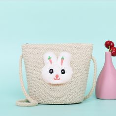 Соломенная сумка с кроликом для девочек Shein