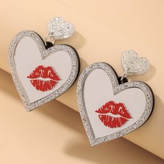 Серьги-подвески с сердечком Shein