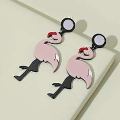 Серьги-подвески с фламинго Shein