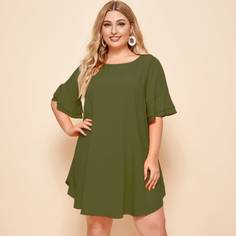 Платье размера плюс с оригинальным рукавом Shein