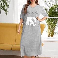 Животный Повседневный Платья размер плюс Shein