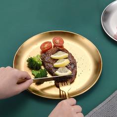 1шт тарелка из нержавеющей стали Shein