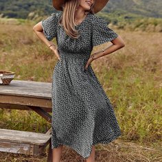 Платье с цветочным принтом Shein