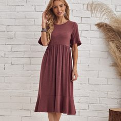 Однотонное платье Shein