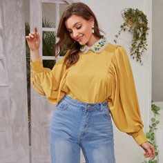Топ с рукавами фонариками Shein