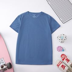 Однотонная футболка Shein