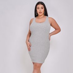 Облегающее платье-майка размера плюс Shein