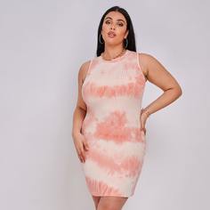 Платье-майка размера плюс с принтом тай дай Shein