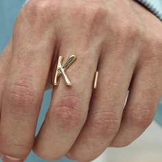 Мужское кольцо в форме буквы Shein