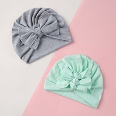2шт детская шапка с бантом Shein