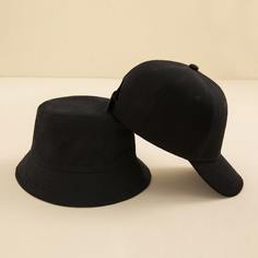 2шт Детская однотонная шапка Shein
